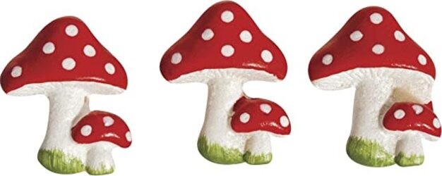 RAYHER---10-PEZZI---FUNGHI-PER-DECORAZIONI-IN-POLIRESINA-AUTO-ADESIVI-10x2CM