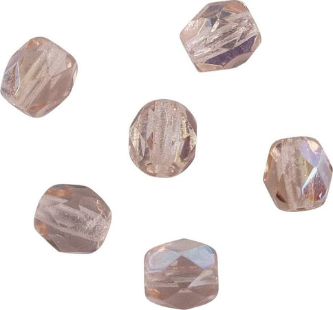 RAYHER---100-PEZZI---PERLA-IN-VETRO-SFACCETTATA-4MM---COLORE-QUARZO-ROSA