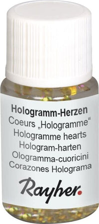 RAYHER---10ml---PAILLETTES-CON-FORMA-A-CUORE-IN-PLASTICA 3MM---COLORE-ORO