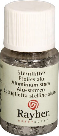 RAYHER---10ml---PAILLETTES-CON-FORMA-A-STELLA-IN-ALLUMINIO---COLORE-ARGENTO