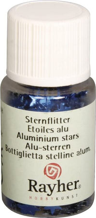 RAYHER---10ml---PAILLETTES-CON-FORMA-A-STELLA-IN-ALLUMINIO---COLORE-BLU