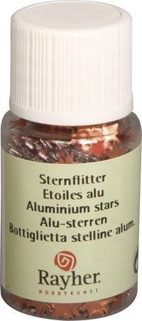 RAYHER---10ml---PAILLETTES-CON-FORMA-A-STELLA-IN-ALLUMINIO---COLORE-RAME