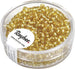 RAYHER---16-GRAMMI---PERLINE-IN-VETRO-ROTONDE-CON-FORO-ARGENTATO-Ø2,6MM---COLORE-ORO