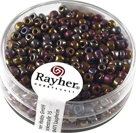RAYHER---17-GRAMMI---PERLINE-IN-VETRO-ROTONDE-OPACHE-LUSTRATE-FORO-Ø2,6MM---COLORE-IRIDESCENTE