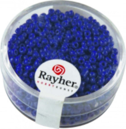 RAYHER---17gr-PERLINE-DI-VETRO-OPACHE-2MM---COLORE-BLU-SCURO