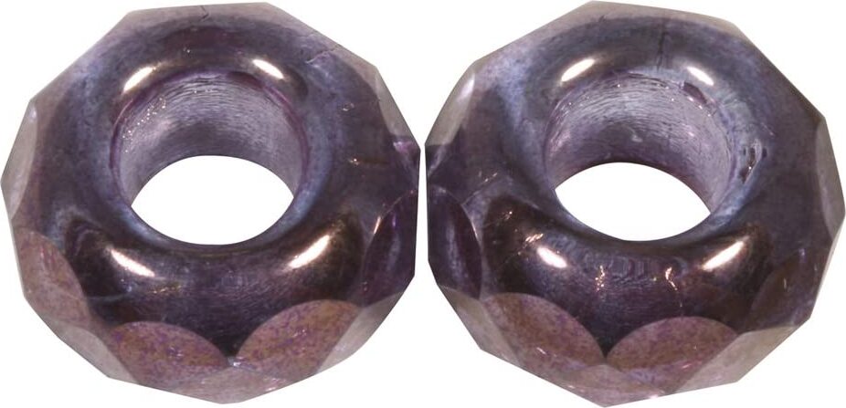 RAYHER---2-PEZZI---PERLINE-IN-VETRO-CON-FORO-GRANDE-Ø13MM-L.5-MM---COLORE-PRUGNA