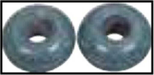 RAYHER---2-PEZZI---PERLINE-IN-VETRO-OPACO-CON-FORO-GRANDE-Ø16MM-L.6-MM---COLORE-BLU-JEANS