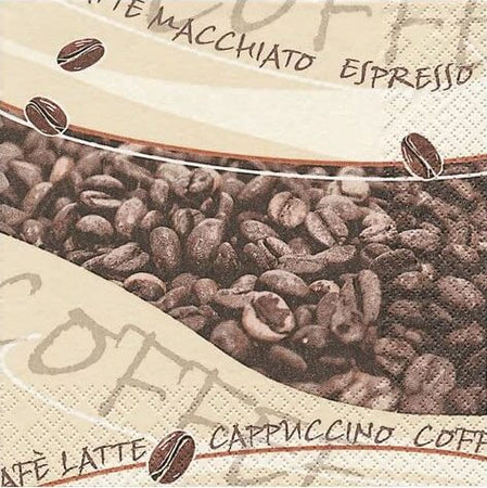 RAYHER---20-PEZZI---CONFEZIONE-DA-20-TOVAGLIOLI-PER-DECOUPAGE-33X33CM---FANTASIA-CAFFE'