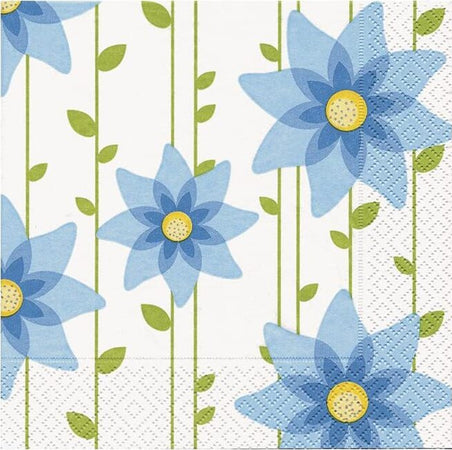 RAYHER---20-PEZZI---CONFEZIONE-DA-20-TOVAGLIOLI-PER-DECOUPAGE-33X33CM---FANTASIA-FLOREALE-BLU