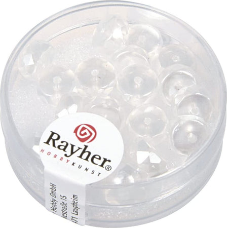 RAYHER---22-PEZZI---PERLE-IN-VETRO-A-RONDELLA-4X8MM---COLORE-BIANCO-NEVE