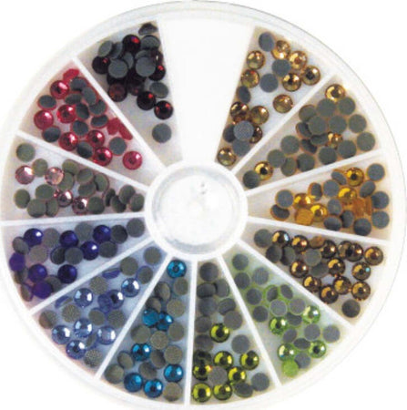 RAYHER---240-PEZZI---PIETRE-HOTFIX-STRASS-ø4MM---12-COLORI-ASSORTITI