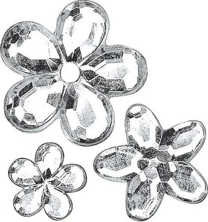 RAYHER---310-PEZZI---FIORI-STRASS-ACRILICO-5,8,10MM---COLORE-BIANCO