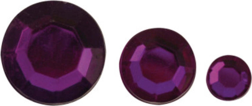 RAYHER---310-PEZZI---PIETRE-STRASS-ACRILICO-6,10,14MM---COLORE-VIOLA