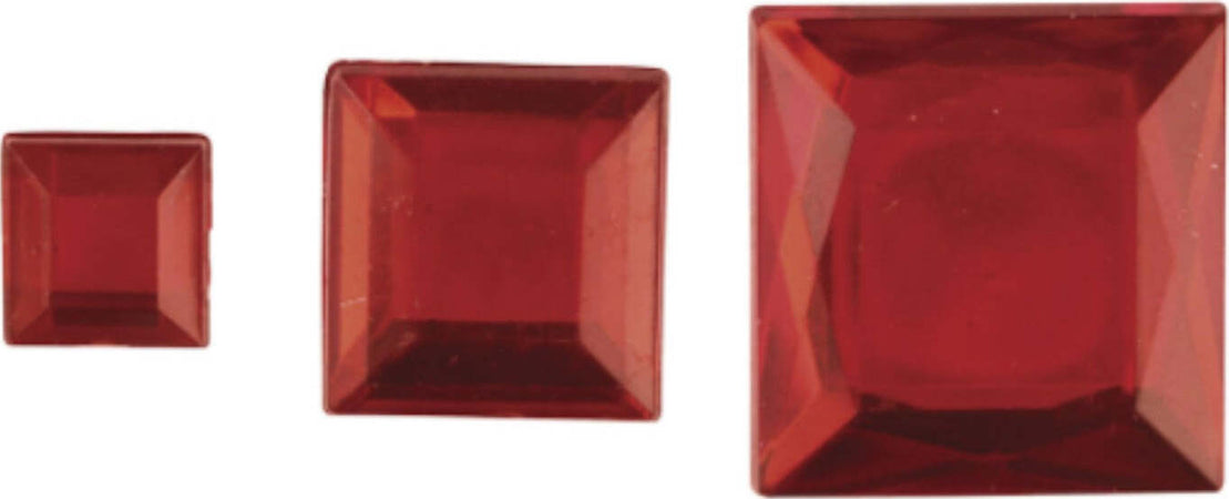 RAYHER---310-PEZZI---QUADRETTI-STRASS-ACRILICO-6,10,14MM---COLORE-ROSSO