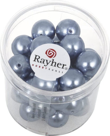 RAYHER---35-PEZZI---PERLE-CERATE-IN-VETRO-RINASCIMENTO-10MM---COLORE-NAVY