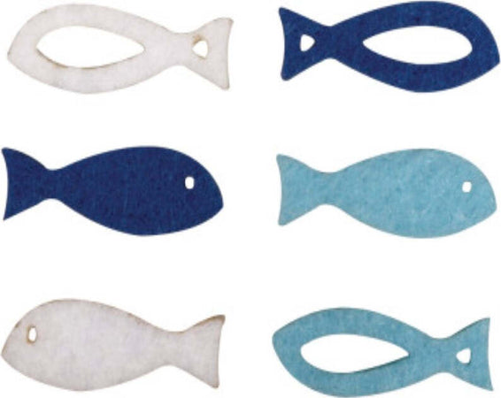 RAYHER---36-PEZZI---FELTRO-FORMA-PESCE---2-TIPI-2,5X0,8X0,3CM