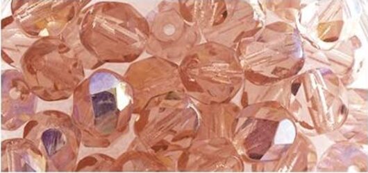 RAYHER---50-PEZZI---PERLA-IN-VETRO-SFACCETTATA-6MM---COLORE-QUARZO-ROSA