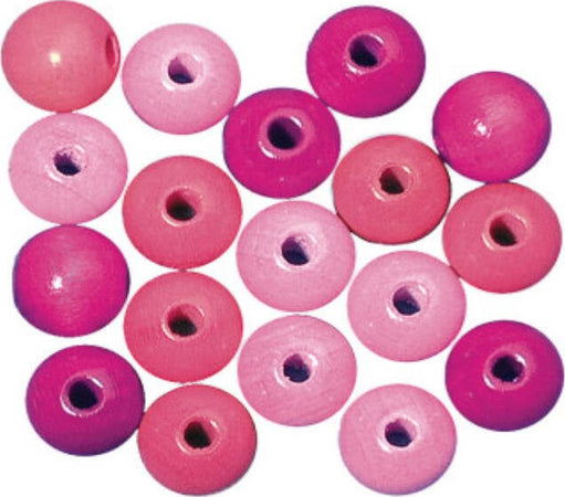 RAYHER---52-PEZZI---PERLINE-IN-LEGNO-LUCIDO-RESISTENTI-Ø10MM---TONALITA'-DI-ROSA