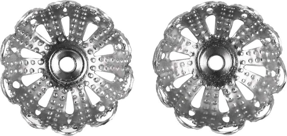 RAYHER---6-PEZZI---CAPPETTE-IN-FILIGRANA-ø10MM---COLORE-ARGENTO