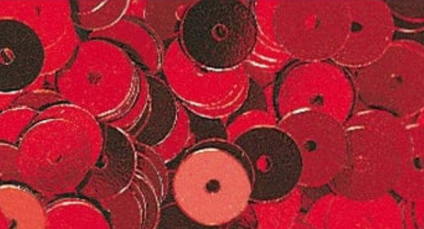 RAYHER---6gr---PAILLETTES-LISCIE-Ø6MM---COLORE-ROSSO