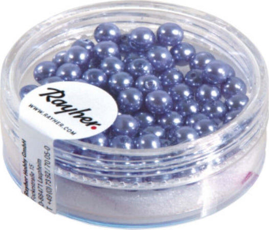 RAYHER---85-PEZZI---PERLE-CERATE-IN-VETRO-RINASCIMENTO-4MM---COLORE-LILLA