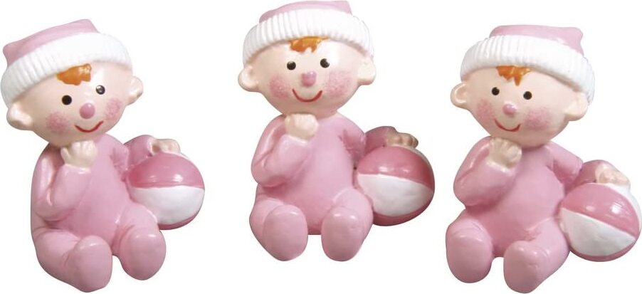 RAYHER---BEBE'-IN-POLIRESINA-GIRL-ROSA-3-PZ