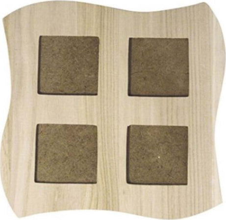 RAYHER---CORNICE-PORTAFOTO-IN-LEGNO---4-POSTI-22X22CM