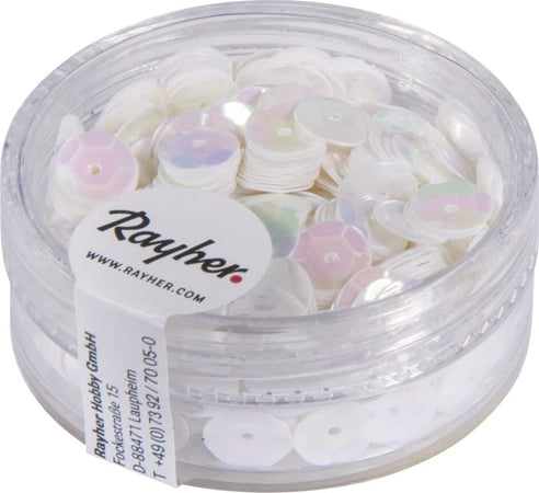 RAYHER---PAILLETTE-CONCAVE-BIANCO-IRIDISCENTE-6MM---6GR