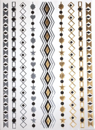RAYHER---TATUAGGIO-METALLIZZATO-14X21-CM-ORO-ARGENTO-NERO