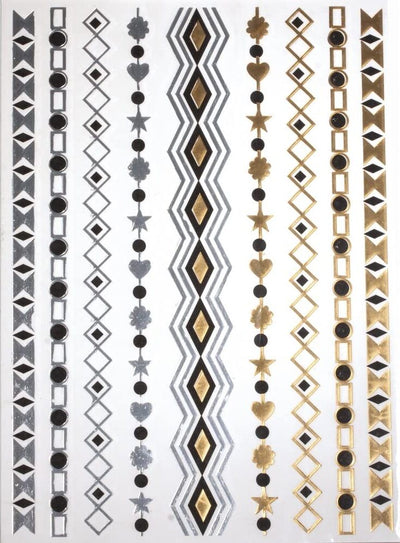 RAYHER---TATUAGGIO-METALLIZZATO-14X21-CM-ORO-ARGENTO-NERO