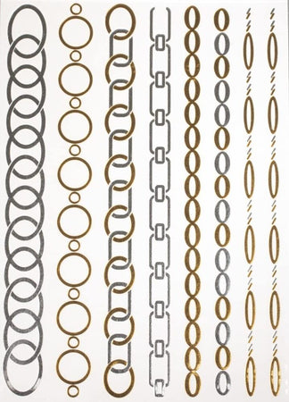 RAYHER---TATUAGGIO-METALLIZZATO-14X21-CM-ORO-ARGENTO-NERO