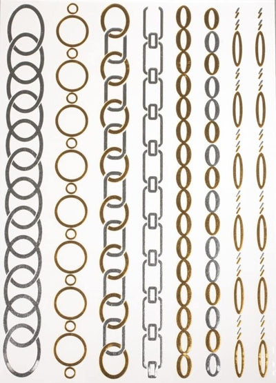RAYHER---TATUAGGIO-METALLIZZATO-14X21-CM-ORO-ARGENTO-NERO