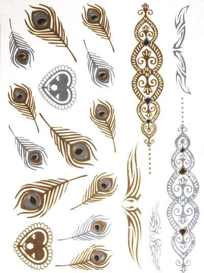 RAYHER---TATUAGGIO-METALLIZZATO-14X21-CM-ORO-ARGENTO-NERO