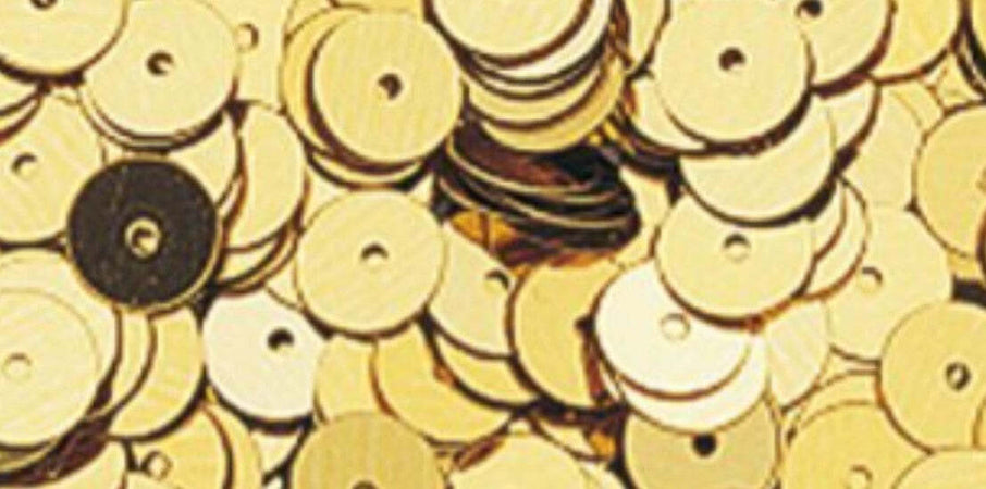 RAYHER--1000-PEZZI---PAILLETTES-LISCE-Ø6MM---COLORE-ORO