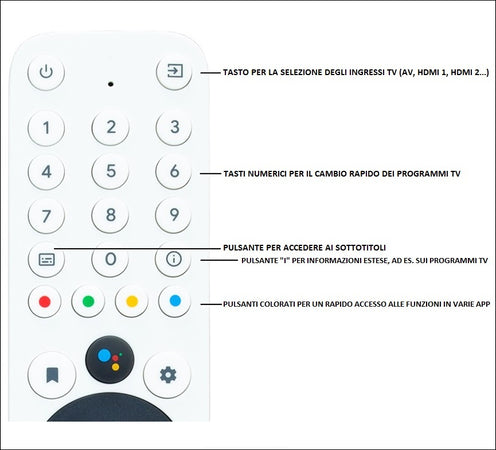 Telecomando BIG Bianco per Homatics BOX R / R PLUS / Q / DONGLE G
