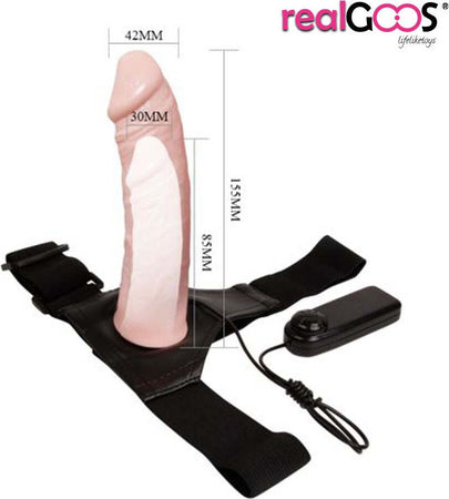 Realgoos® Fallo Realistico Indossabile Cavo per Lui Strap On Da Uomo Vibrante Vibratore in Morbido TPR 155 x 42 mm Salute e cura della persona/Erotismo e contraccezione/Sex toys/Strap-on Kondorama - Martinsicuro, Commerciovirtuoso.it