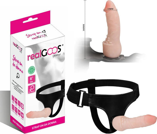Realgoos® Fallo Realistico Indossabile Per Lei Strap On Da Donna Non Vibrante In Morbido Tpr Mm 160 X 33 Salute e cura della persona/Erotismo e contraccezione/Sex toys/Strap-on Kondorama - Martinsicuro, Commerciovirtuoso.it