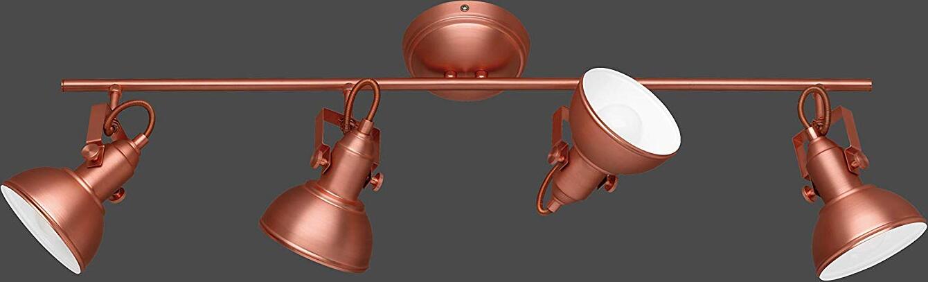 Reality-Leuchten-R80154029-Gina-Barra-con-4-Spot,-Metallo,-80-cm-E14,-Rame