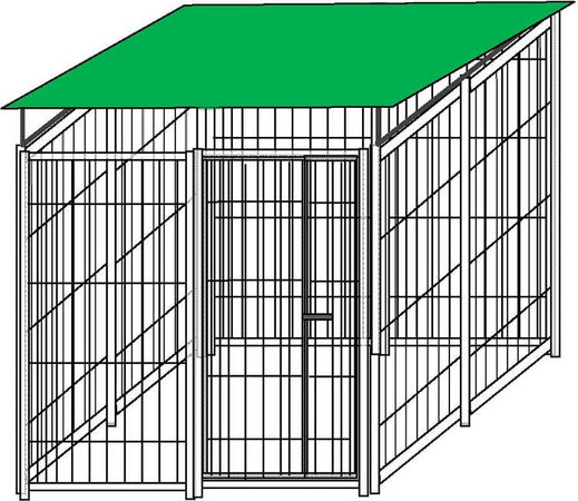 Recinzione da Esterno con Copertura Zincatura a Caldo da 200x200x Altezza 180 Cm Prodotti per animali domestici/Cani/Cucce gabbiette e recinzioni/Recinti da esterno Ogomondo - Martina Franca, Commerciovirtuoso.it