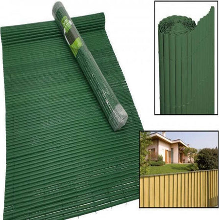Recinzione-Giardino-Frangivista-Per-Balcone-Canniccio-Pvc-Verde-Esterno-1x3-Mt