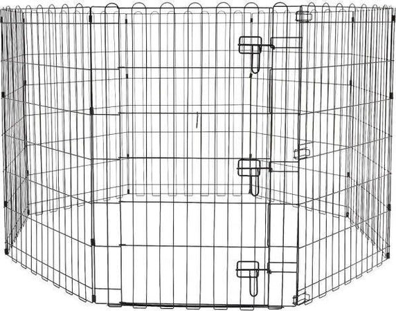 Recinzione-In-Metallo-Per-Cani-Pieghevole-Per-Esercizio-152,4-X-152,4-X-91,4-Cm