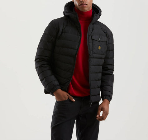 Refrigiwear Hunter Jacket Uomo Piumino 180gr Nero Giubbotto Con Cappuccio Giacca Imbottita Invernale 100% Piuma D'anatra Bomber Impermeabile Anti Vento Moda/Uomo/Abbigliamento/Giacche e cappotti/Giacche impermeabili Euforia - Bronte, Commerciovirtuoso.it