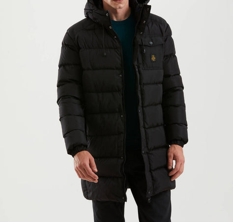 Refrigiwear Piumino Uomo 250gr Nero Giacca Invernale Imbottita 100% Piuma Giubbotto con Cappuccio Anti Vento Impermeabile Zip, Tasche Polsini Moda/Uomo/Abbigliamento/Giacche e cappotti/Giacche impermeabili Euforia - Bronte, Commerciovirtuoso.it