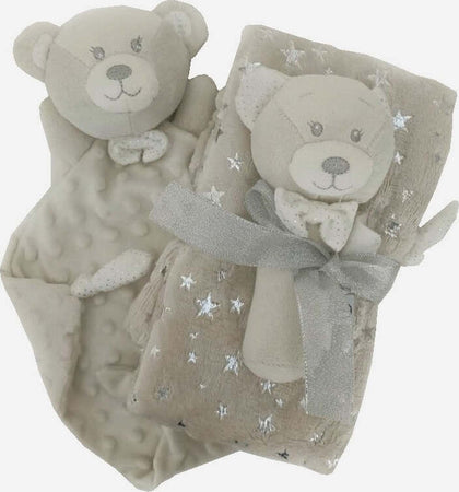 Regalo-neonato-con-Plaid,-Doudou-e-sonaglino-Nazareno-Gabrielli