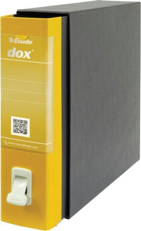 Registratore Dox 2 - dorso 8 cm - protocollo 23x34 cm - giallo - Esselte Cancelleria e prodotti per ufficio/Archivio ufficio e accessori per scrivania/Raccoglitori e accessori per raccoglitori/Raccoglitori/Raccoglitori a leva per documenti Eurocartuccia - Pavullo, Commerciovirtuoso.it