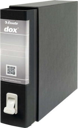 Registratore Dox 2 - dorso 8 cm - protocollo 23x34 cm - nero - Esselte Cancelleria e prodotti per ufficio/Archivio ufficio e accessori per scrivania/Raccoglitori e accessori per raccoglitori/Raccoglitori/Raccoglitori a leva per documenti Eurocartuccia - Pavullo, Commerciovirtuoso.it