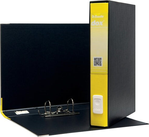 Registratore Dox 5 - dorso 5 cm - protocollo 23x34 cm - giallo - Esselte Cancelleria e prodotti per ufficio/Archivio ufficio e accessori per scrivania/Raccoglitori e accessori per raccoglitori/Raccoglitori/Raccoglitori a leva per documenti Eurocartuccia - Pavullo, Commerciovirtuoso.it