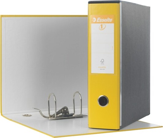 Registratore Eurofile G53 - dorso 8 cm - commerciale 23x30 cm - giallo - Esselte Cancelleria e prodotti per ufficio/Archivio ufficio e accessori per scrivania/Raccoglitori e accessori per raccoglitori/Raccoglitori/Raccoglitori a leva per documenti Eurocartuccia - Pavullo, Commerciovirtuoso.it