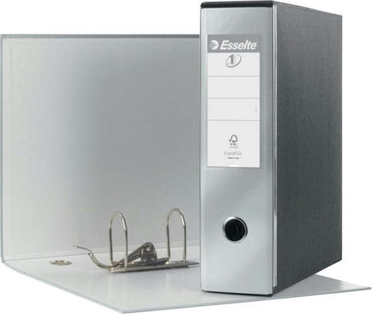 Registratore Eurofile G53 - dorso 8 cm - commerciale 23x30 cm - grigio metallizzato - Esselte Cancelleria e prodotti per ufficio/Archivio ufficio e accessori per scrivania/Raccoglitori e accessori per raccoglitori/Raccoglitori/Raccoglitori a leva per documenti Eurocartuccia - Pavullo, Commerciovirtuoso.it