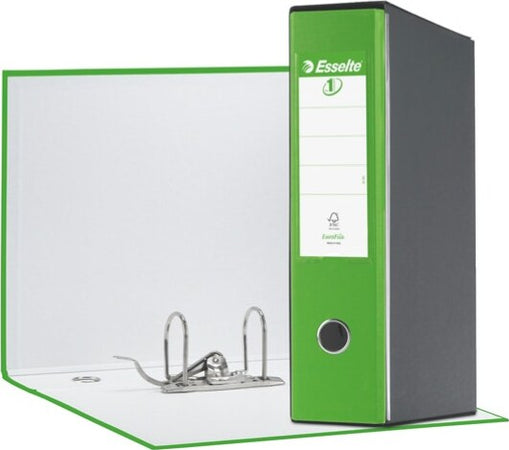 Registratore Eurofile G55 - dorso 8 cm - protocollo 23x33 cm - verde vivida - Esselte Cancelleria e prodotti per ufficio/Archivio ufficio e accessori per scrivania/Raccoglitori e accessori per raccoglitori/Raccoglitori/Raccoglitori a leva per documenti Eurocartuccia - Pavullo, Commerciovirtuoso.it